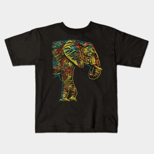 elephant side view abstract Kids T-Shirt